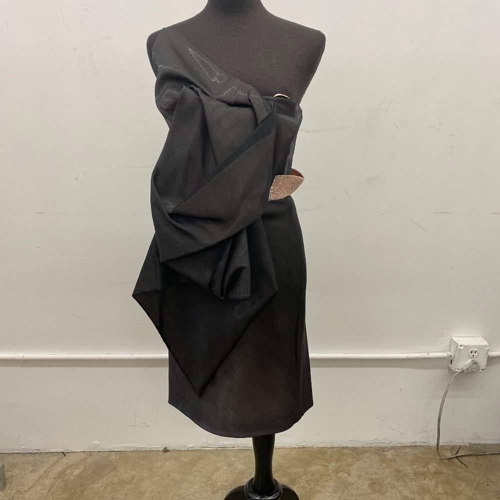 Cocktail Dress With Layering In The Front